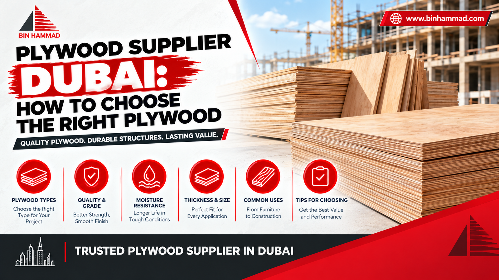 Plywood Suppliers Dubai | Bin Hammad Trading Enterprises LLC